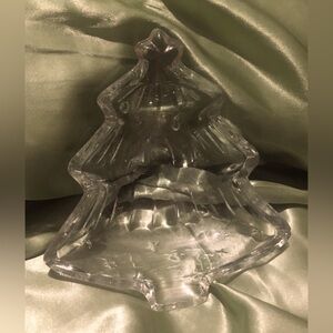 *SOLD*FREE WITH PURCHASE* Clear Glass Christmas Tree Candy Dish
